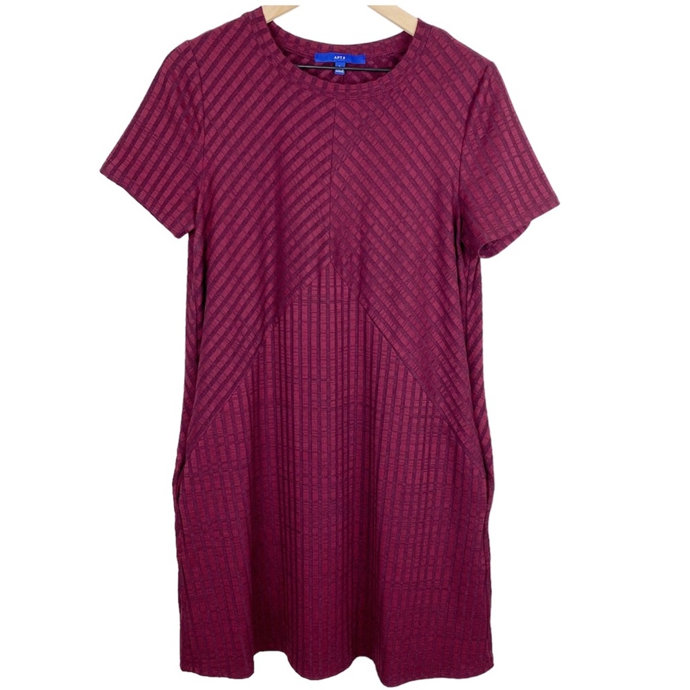 Apt. 9 Ribbed Midi Dress in Burgundy
